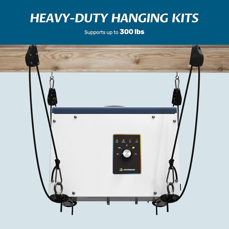 ARGENDON Hanging Kits for Compact Dehumidifiers, Easy Way to Raise and Lower Dehumidifier, Helps Reduce Noise and Vibration of the Unit, Suitable for Crawl Space Dehumidifier Black - Image 4